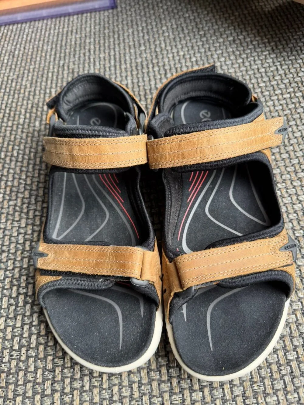 Ecco Yuccatan Yak Leather Sandals Size EU 40 (8.5-9 US)
